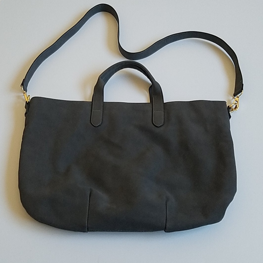 Old Navy Suade Messenger Bag Gray